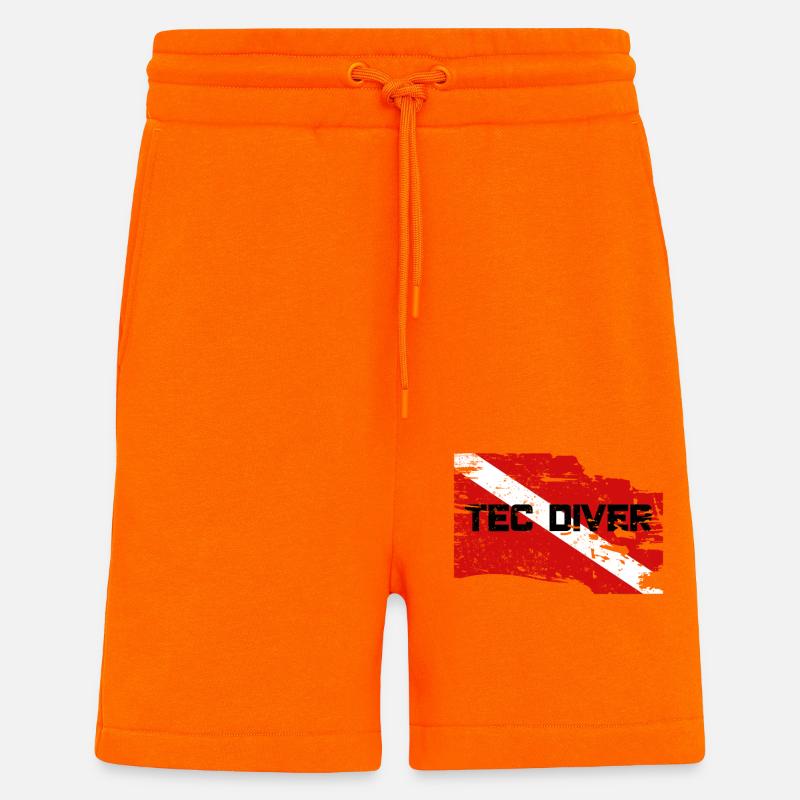 TEC DIVER - Short bio décontracté fabriqué en UE - SUNSET ORANGE