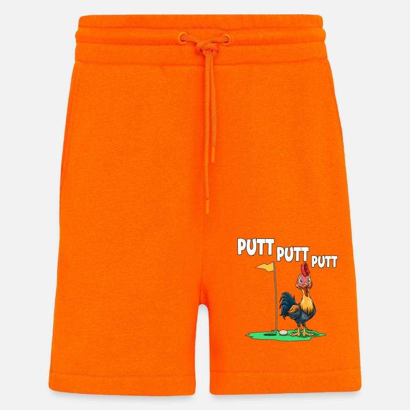 Putt Putt Putt Hühner Golf - Shorts - made by SPREAD - SUNSET ORANGE