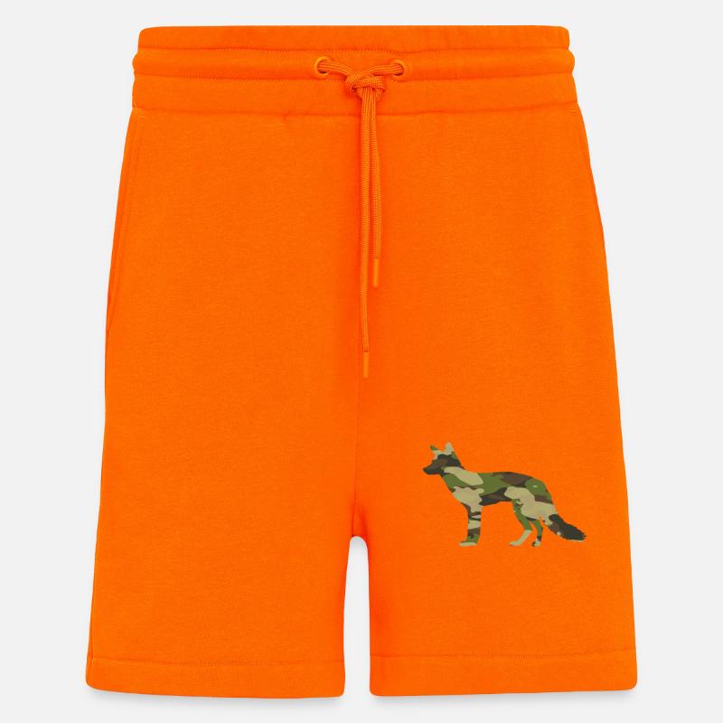 Fuchs Füchse Camouflage Jäger Geschenke - Shorts - made by SPREAD - SUNSET ORANGE