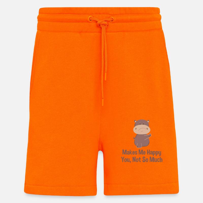 Nilpferd lustig - Shorts - made by SPREAD - SUNSET ORANGE