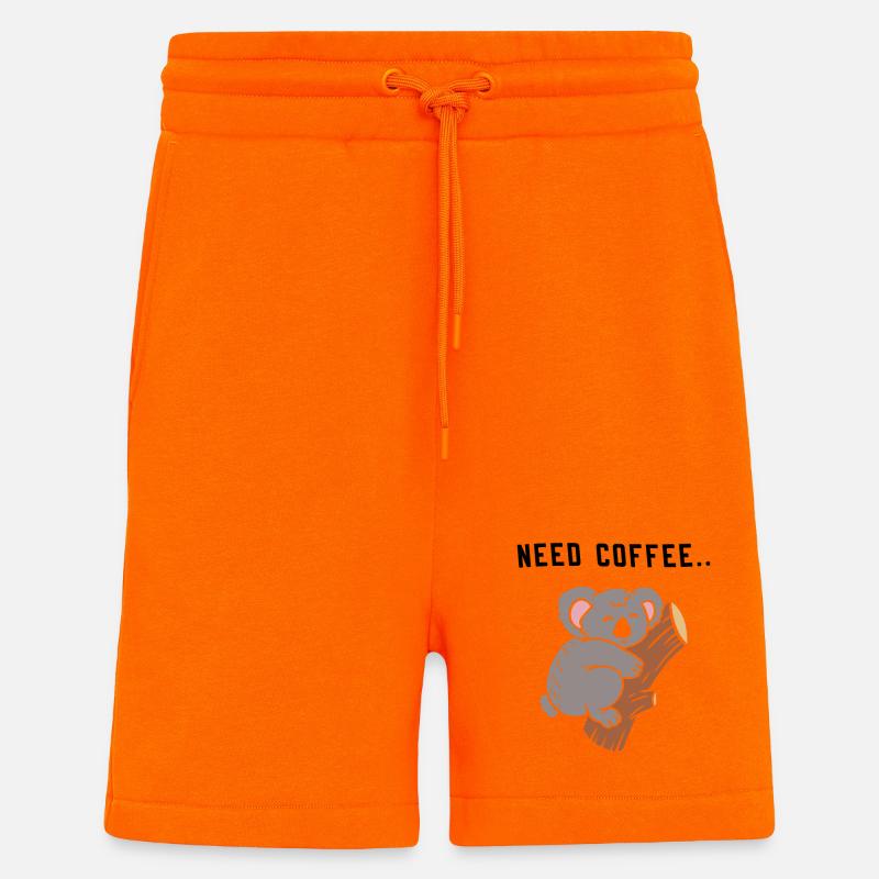 Kaffee Spruch Koalabär - Shorts - made by SPREAD - SUNSET ORANGE