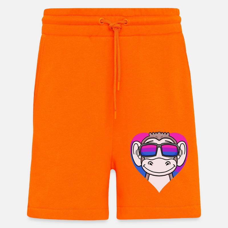 Bisexual Monkey Gift - Shorts - made by SPREAD - SUNSET ORANGE