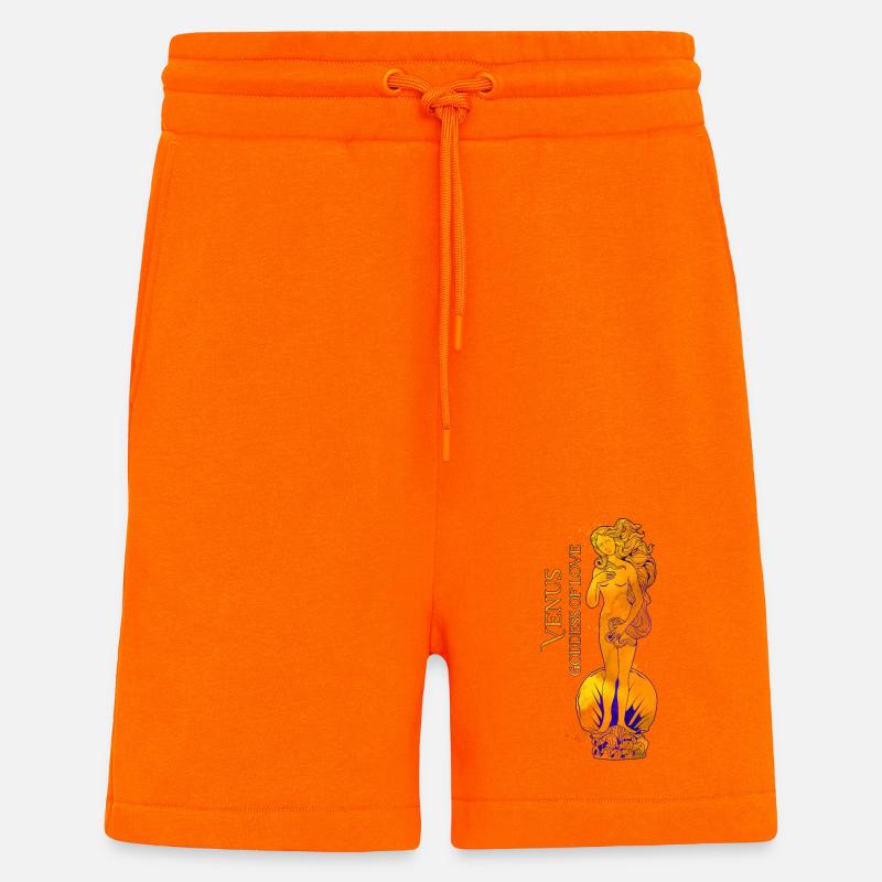Déesse de l’amour - Vénus - Short bio décontracté fabriqué en UE - SUNSET ORANGE