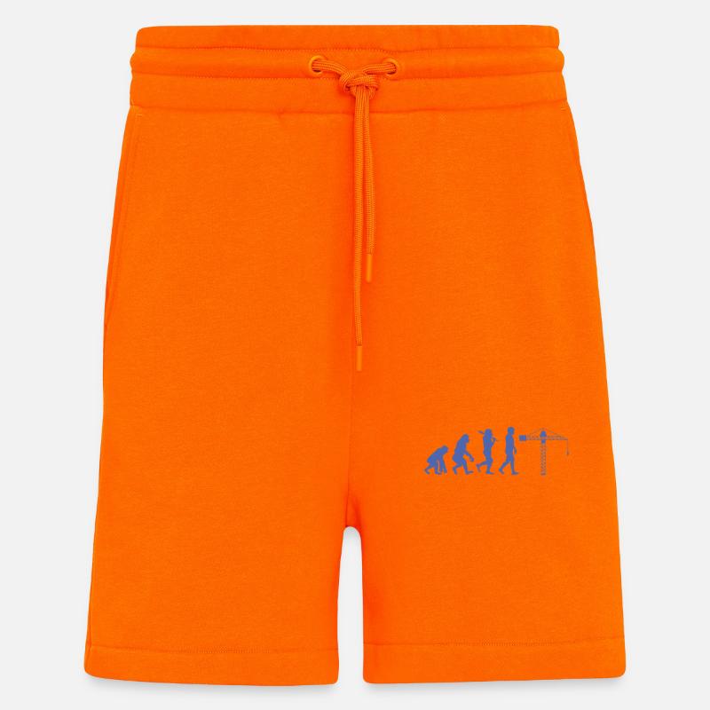 Évolution du grutier - Short bio décontracté fabriqué en UE - SUNSET ORANGE