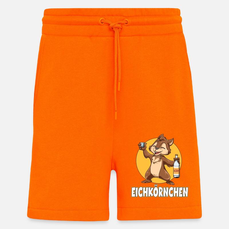 Eichkörnchen Eichhörnchen mit Korn - Shorts - made by SPREAD - SUNSET ORANGE