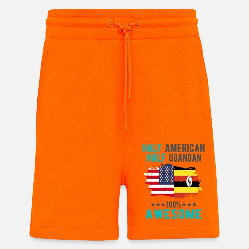 Halb Amerikaner Halb Ugander - Shorts - made by SPREAD - SUNSET ORANGE