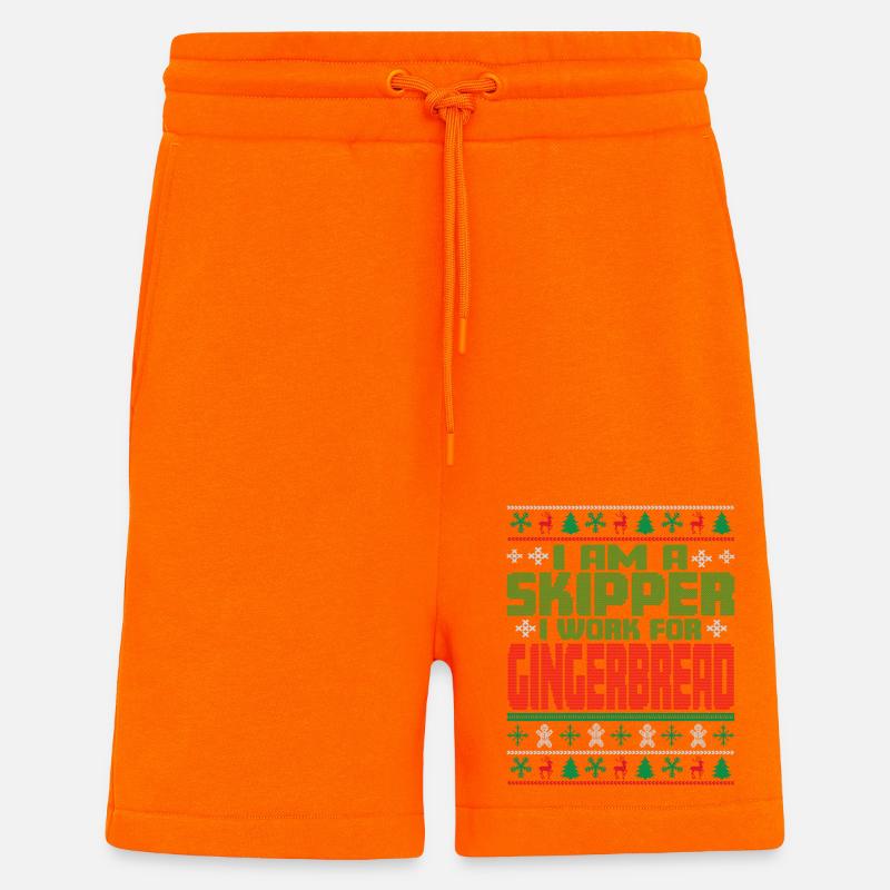 Skipper Citation de Noël - Short bio décontracté fabriqué en UE - SUNSET ORANGE
