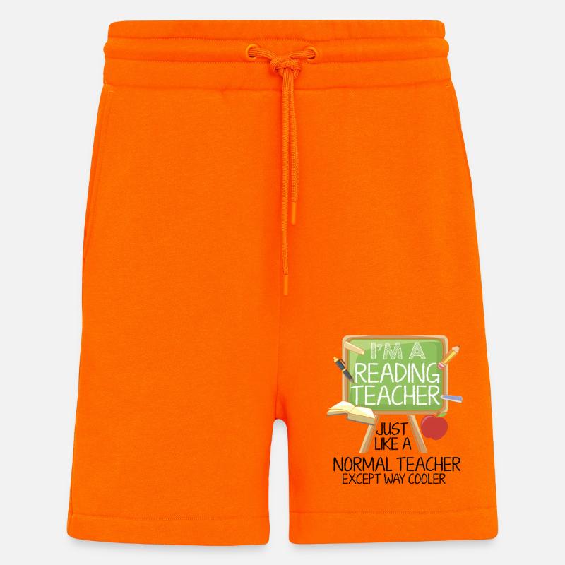 Lehrer Lehrerin lesen - Shorts - made by SPREAD - SUNSET ORANGE