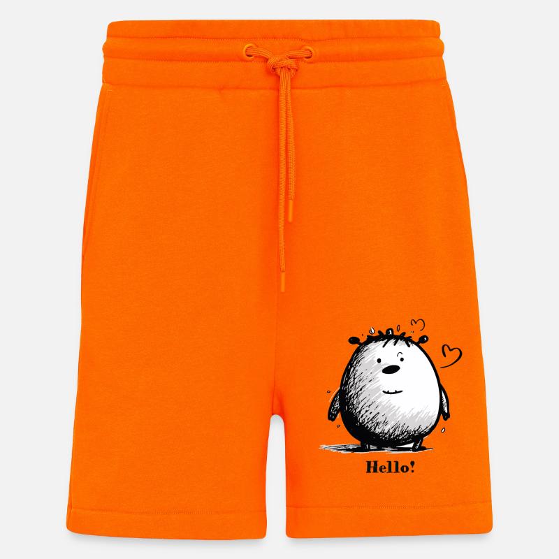 Cuddly Cuddly Cuddly Monster - Shorts - made by SPREAD - SUNSET ORANGE