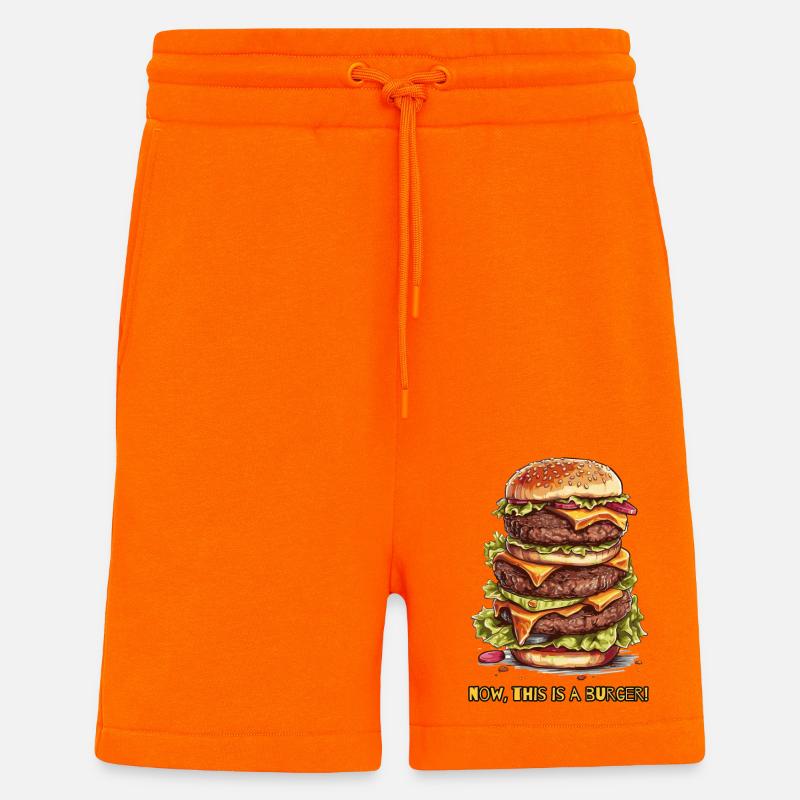nun, das ist ein Burger - Shorts - made by SPREAD - SUNSET ORANGE