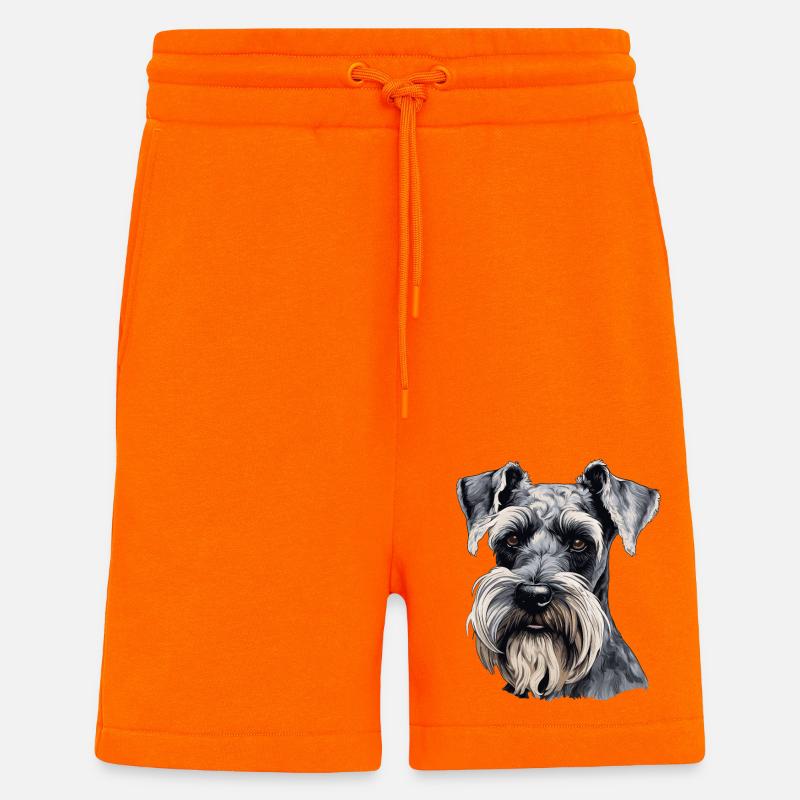 Schnauzer géant - Short bio décontracté fabriqué en UE - SUNSET ORANGE