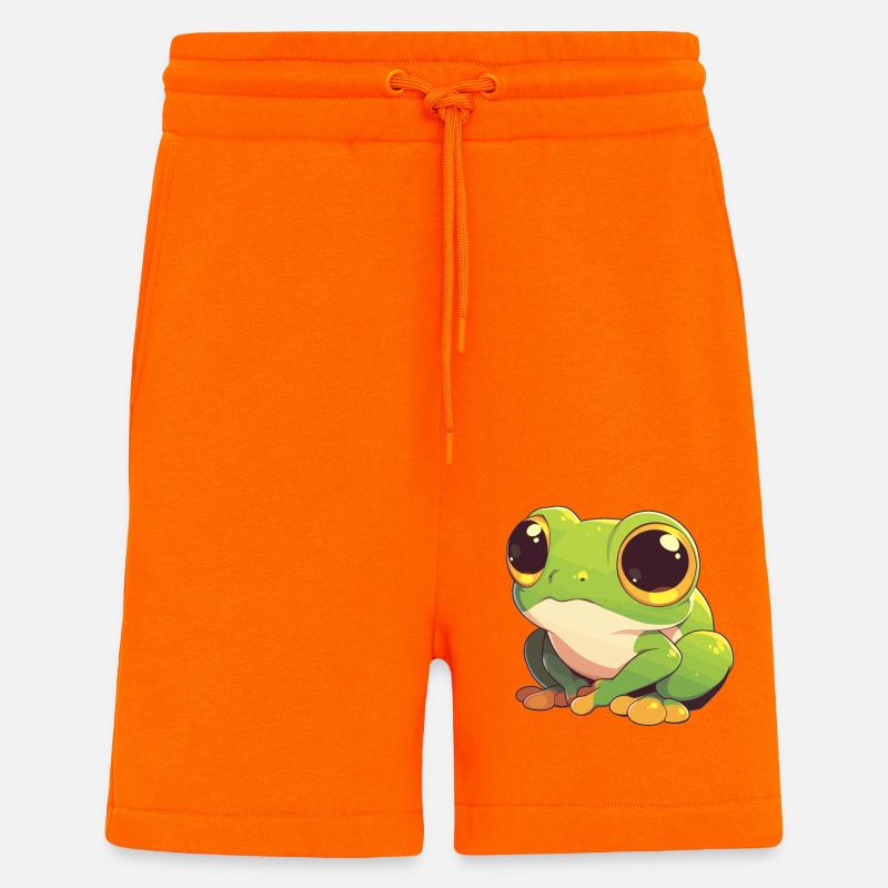 Rainette Baumfrösche Baumfrosch - Short bio décontracté fabriqué en UE - SUNSET ORANGE