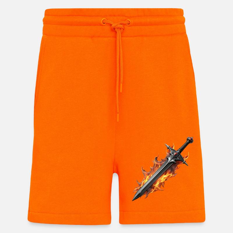 ÉPÉES - Short bio décontracté fabriqué en UE - SUNSET ORANGE