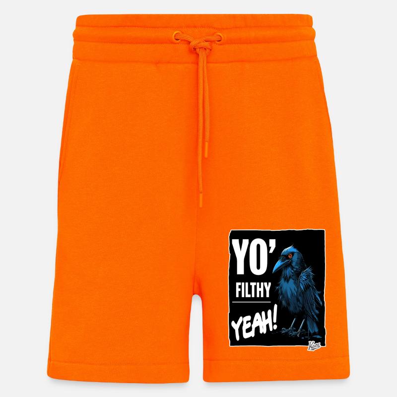 Dreckige Gruselige Krähe - Shorts - made by SPREAD - SUNSET ORANGE