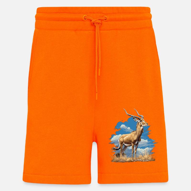 Antilope antilope antilope ouverte - Short bio décontracté fabriqué en UE - SUNSET ORANGE