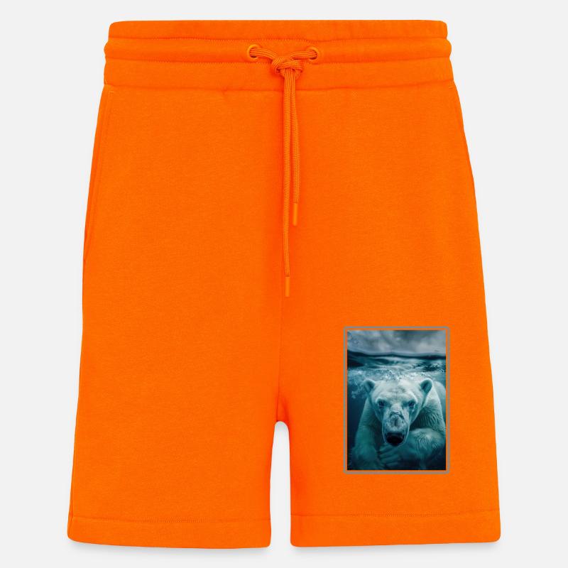 Polar Bear Eisbären Eisbär - Shorts - made by SPREAD - SUNSET ORANGE