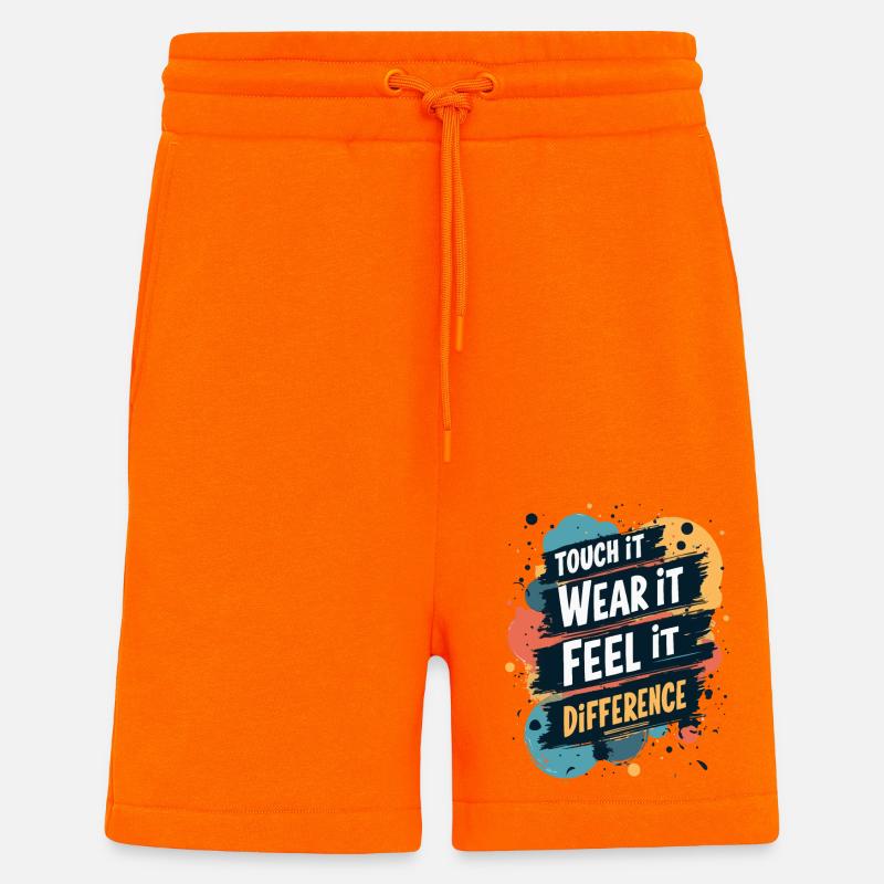 SENTEZ LA DIFFÉRENCE - Short bio décontracté fabriqué en UE - SUNSET ORANGE