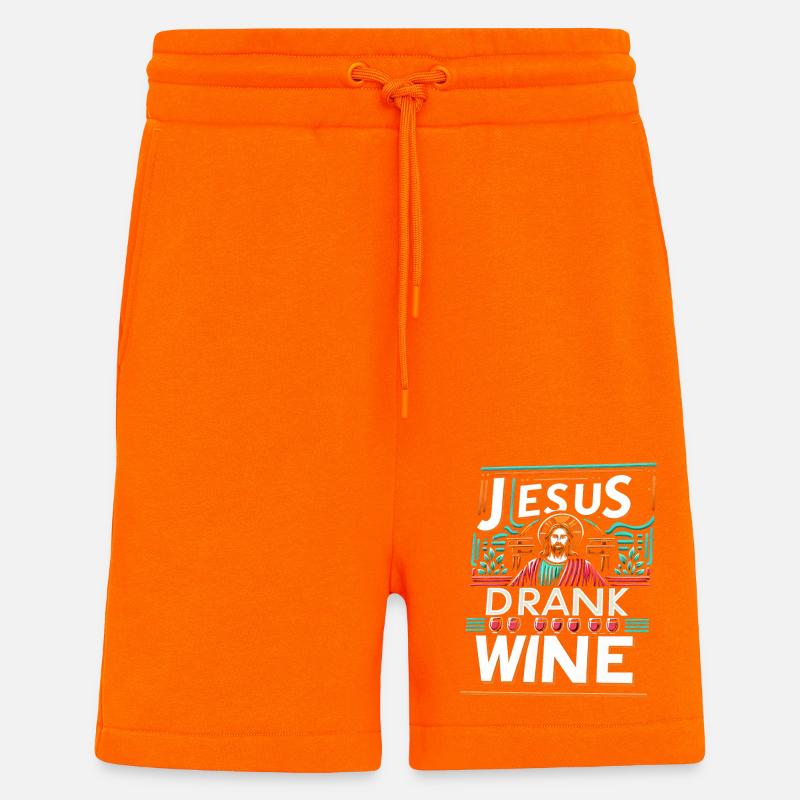 Jesus Drank Wine 12 - Shorts - made by SPREAD - SUNSET ORANGE