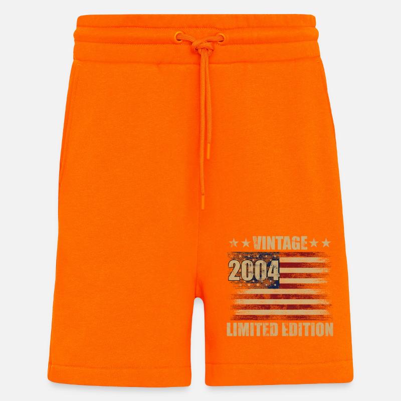 Millésime Limité 2004 - Short bio décontracté fabriqué en UE - SUNSET ORANGE