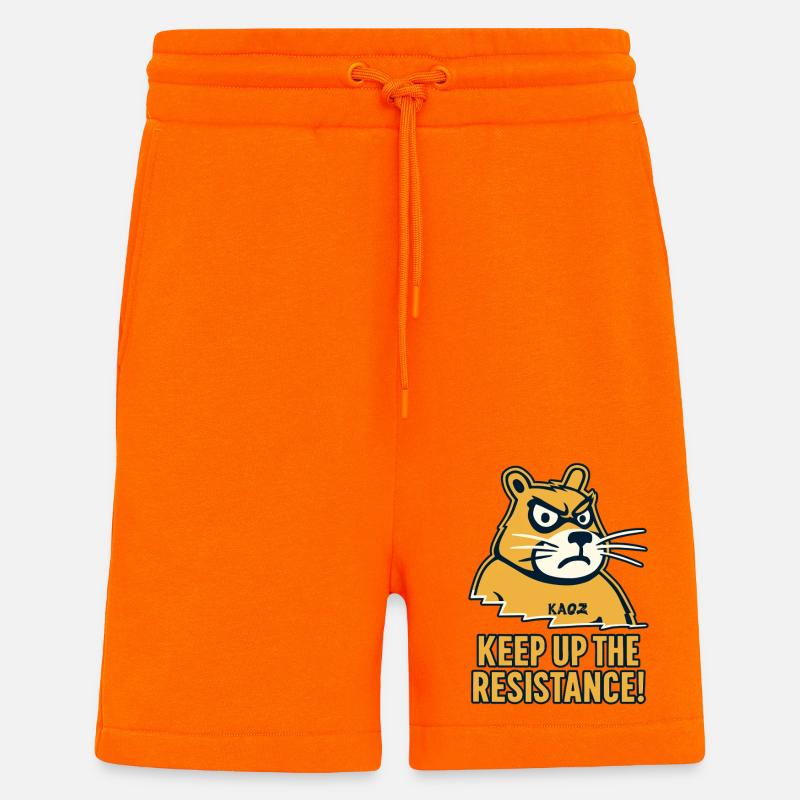 Widerstand Biber mit wütendem Blick - Shorts - made by SPREAD - SUNSET ORANGE