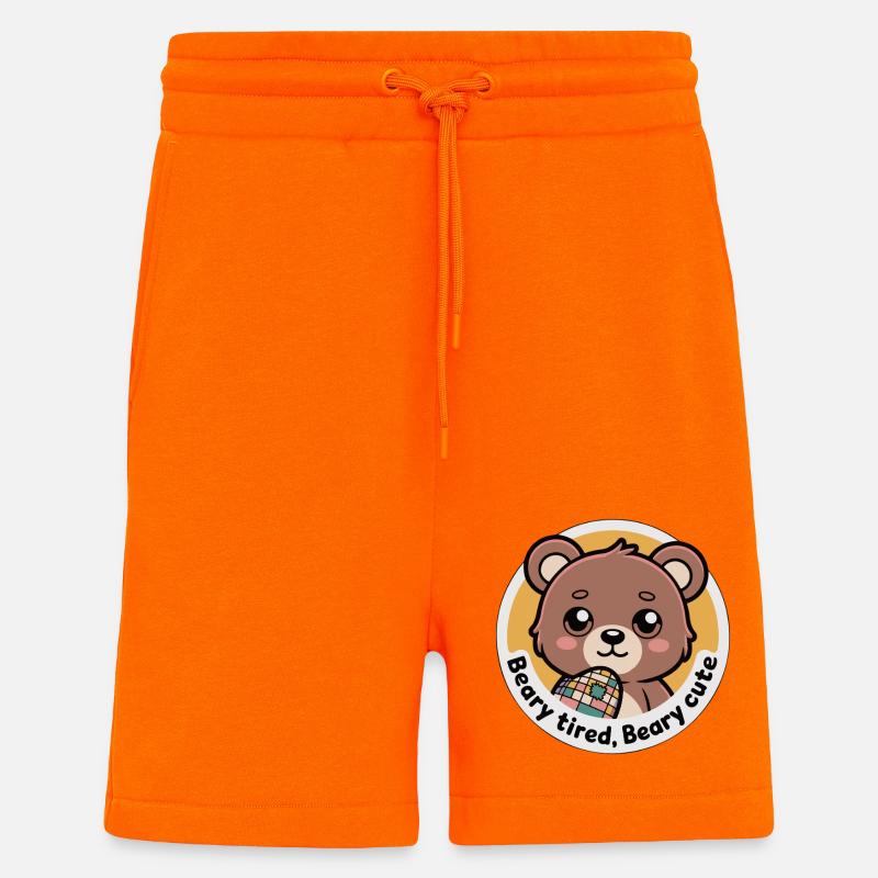 BÄRCHEN MÜDE BÄRCHEN NIEDLICH - Shorts - made by SPREAD - SUNSET ORANGE