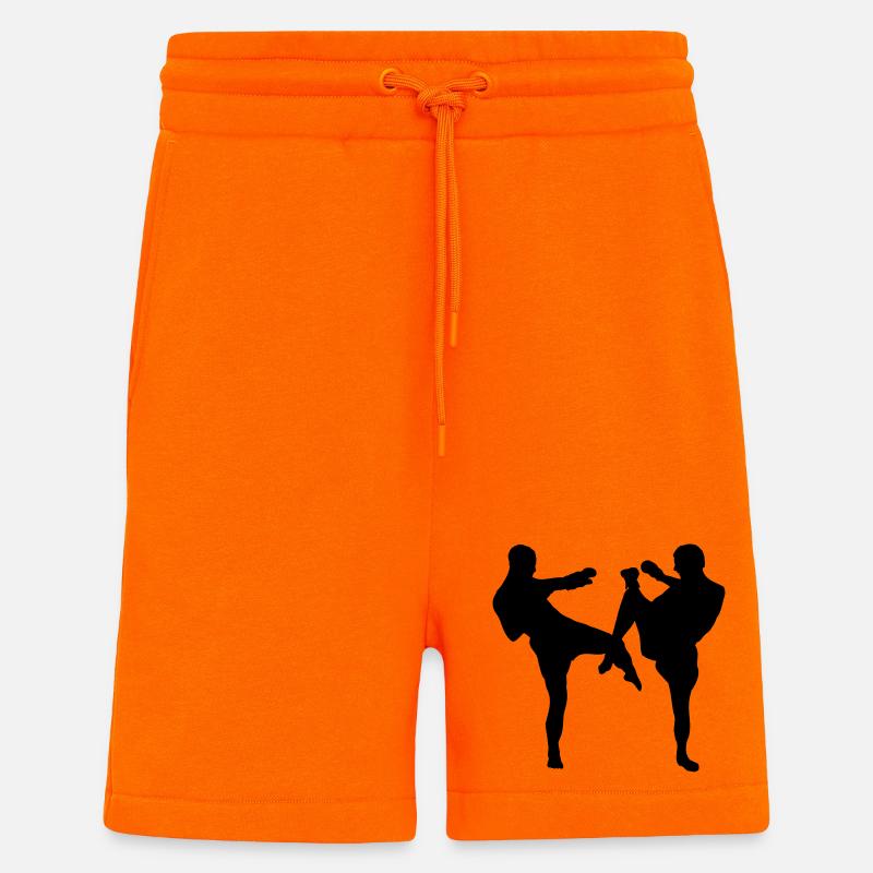 Boxe kickboxing - Short bio décontracté fabriqué en UE - SUNSET ORANGE