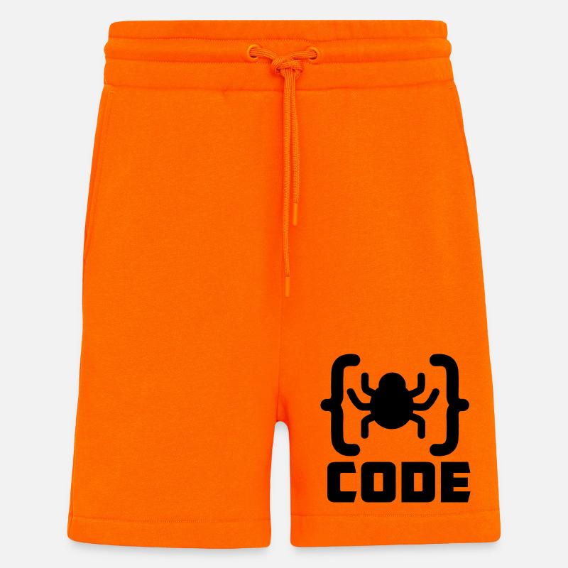 Spin Logo Schattenbild Spionage Software - Shorts - made by SPREAD - SUNSET ORANGE