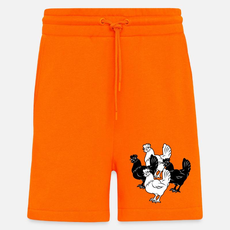 vier Hühner - Shorts - made by SPREAD - SUNSET ORANGE