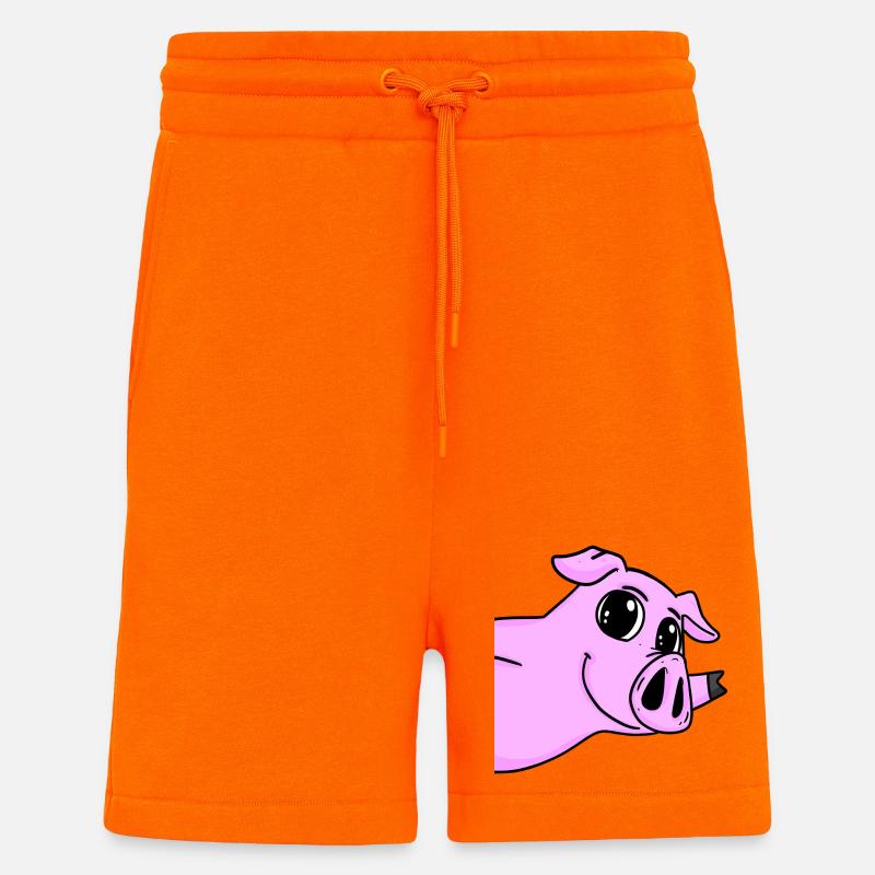 Pig Greeting Greeting - Shorts - made by SPREAD - SUNSET ORANGE