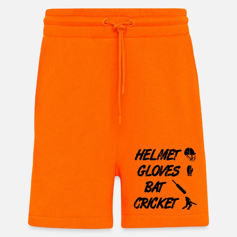 Helm Handschuhe Schläger Cricket - Shorts - made by SPREAD - SUNSET ORANGE