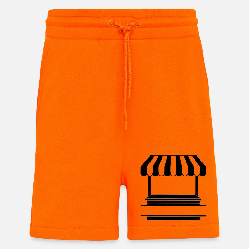 Marktstand-Logo transparent - Shorts - made by SPREAD - SUNSET ORANGE