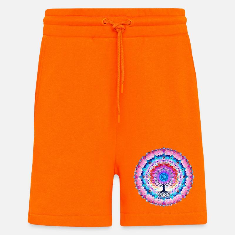 Mandala-Baum der Farben - Shorts - made by SPREAD - SUNSET ORANGE