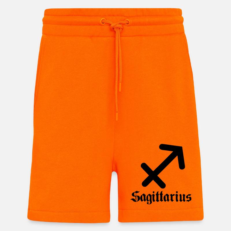 Boogschutter Sagittaire - Short bio décontracté fabriqué en UE - SUNSET ORANGE