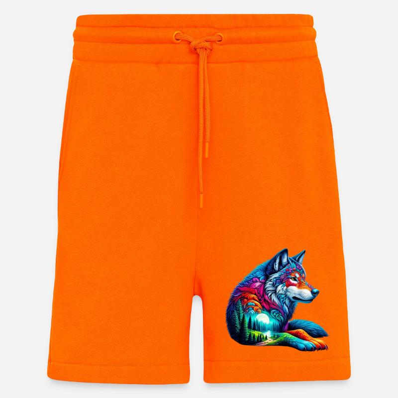 Loup - Short bio décontracté fabriqué en UE - SUNSET ORANGE