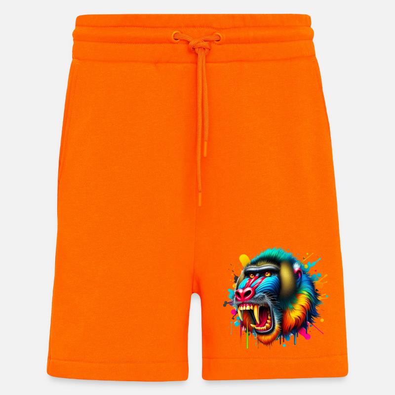 Mandrill-Affe - Shorts - made by SPREAD - SUNSET ORANGE