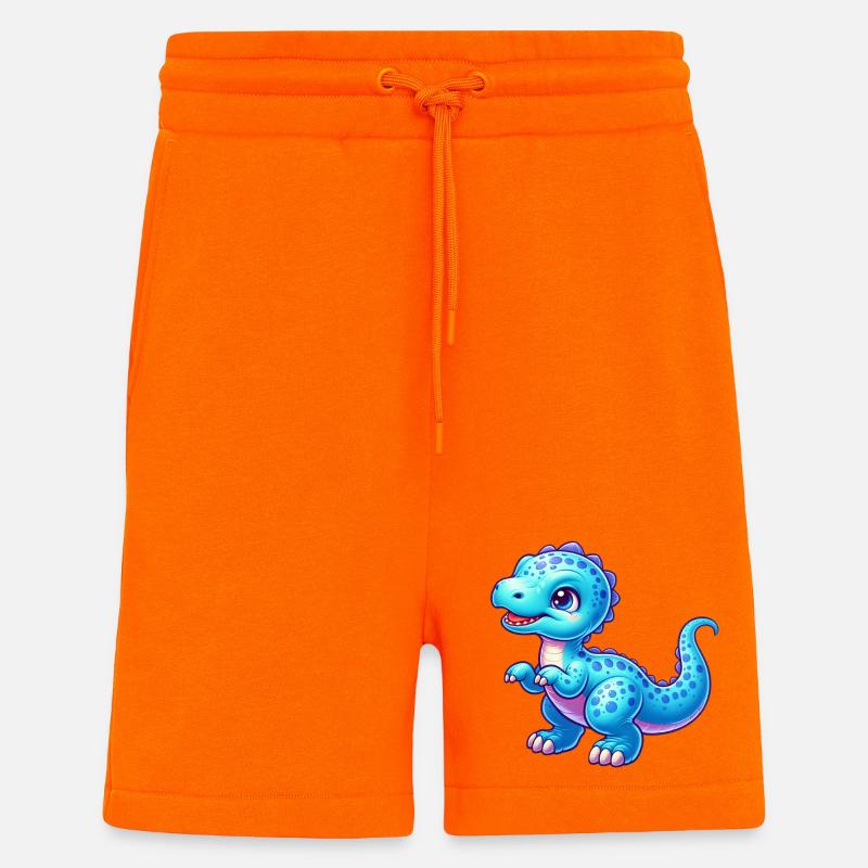 Dinosaure - Short bio décontracté fabriqué en UE - SUNSET ORANGE