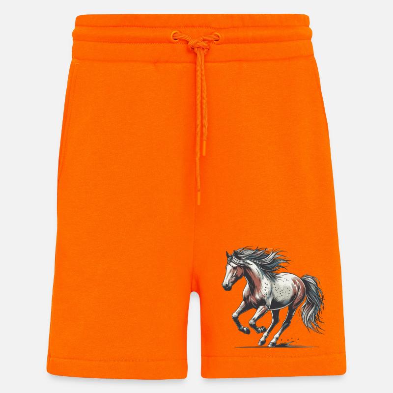Cheval - Short bio décontracté fabriqué en UE - SUNSET ORANGE