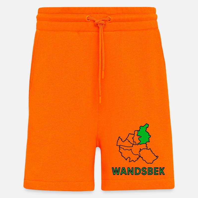 Wandsbek, un quartier de Hambourg - Short bio décontracté fabriqué en UE - SUNSET ORANGE