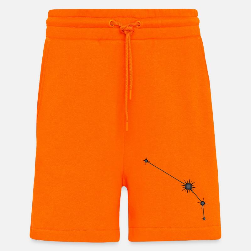 Widder Stern Sternbild Sternzeichen Schwarz & Grau - Shorts - made by SPREAD - SUNSET ORANGE