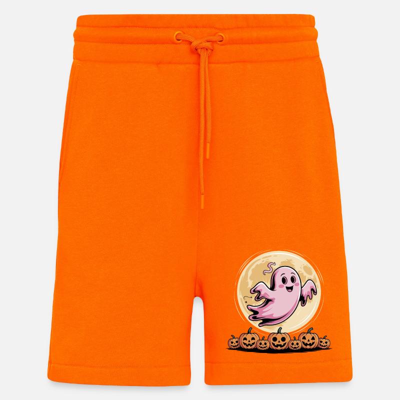 Pink Ghost Halloween Brustkrebs Bewusstsein - Shorts - made by SPREAD - SUNSET ORANGE