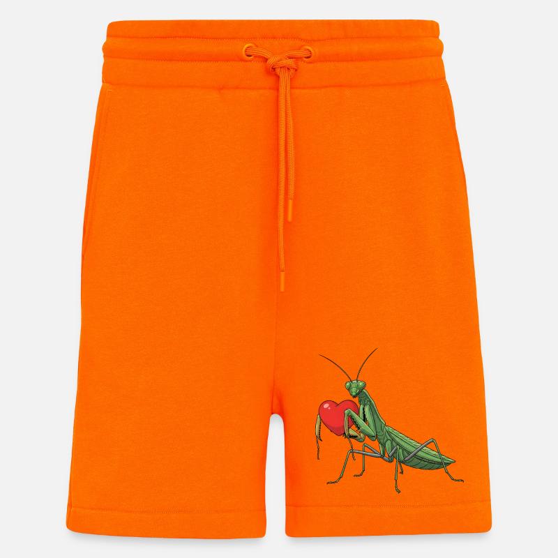Mantide religiosa - Pantaloncini ecologici casual Made in UE - SUNSET ORANGE