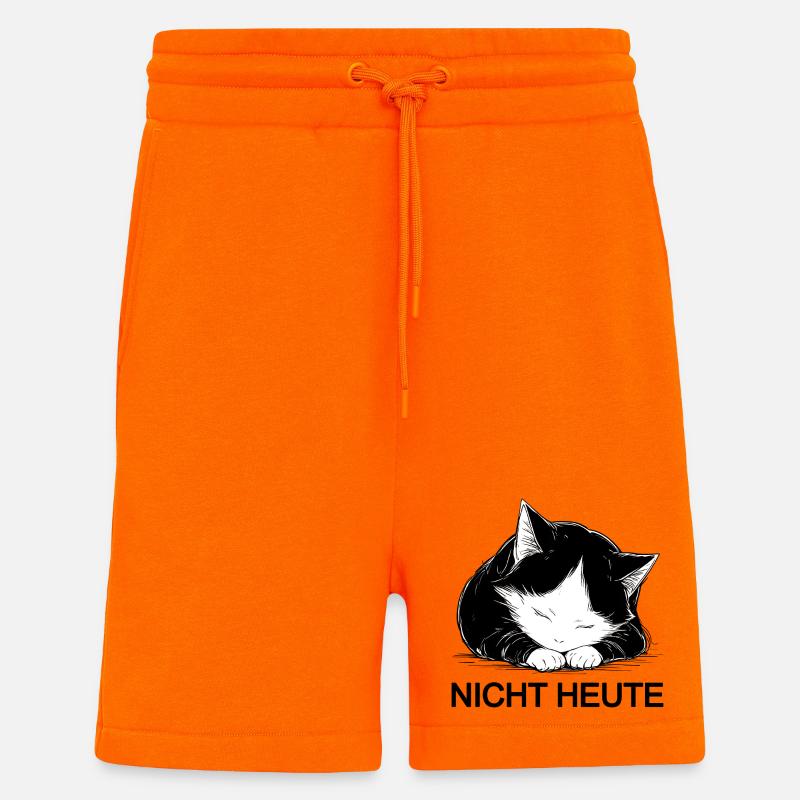 Kuschelige Schwarzweißkatze nicht heute - Shorts - made by SPREAD - SUNSET ORANGE