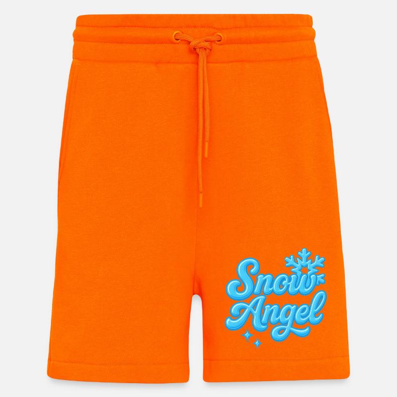 Snow Angle / Y2K Statement Design - Shorts - made by SPREAD - SUNSET ORANGE
