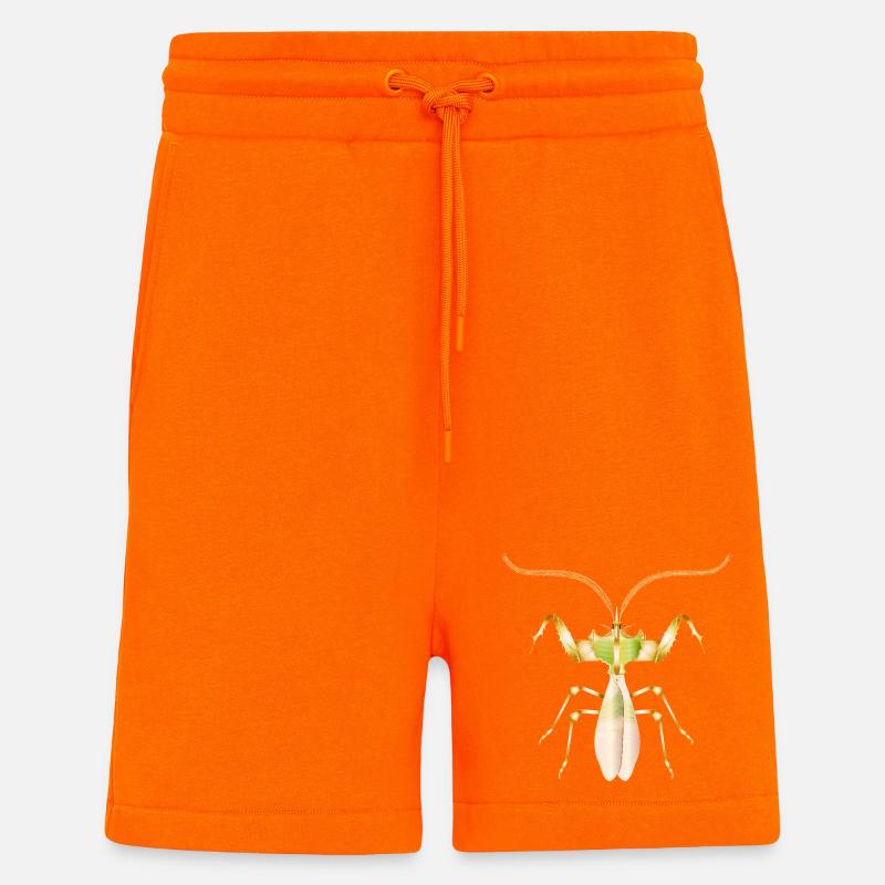 Golden Tropical Insect–Exotic Devil Flower - Shorts - made by SPREAD - SUNSET ORANGE