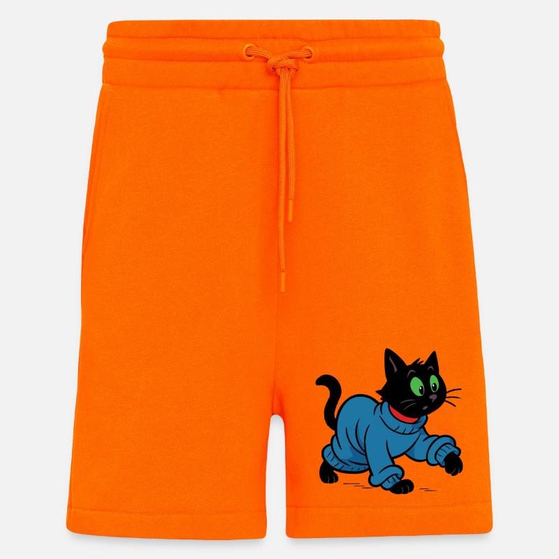 Meeko en pull oversize - Short bio décontracté fabriqué en UE - SUNSET ORANGE