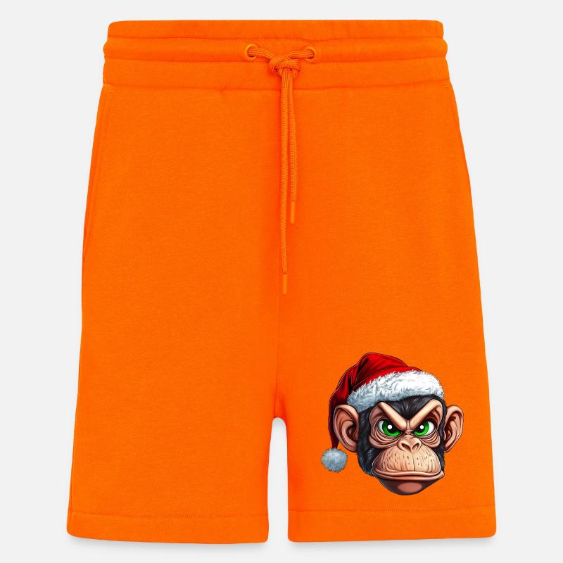 Affe mit Weihnachtsmütze :) - Shorts - made by SPREAD - SUNSET ORANGE