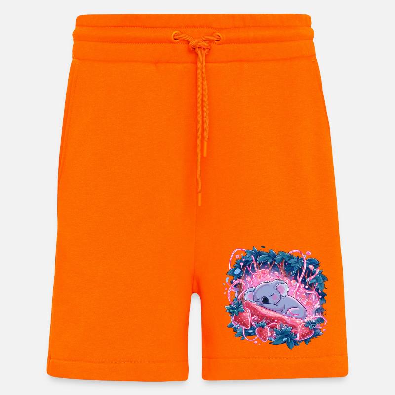 Schlafender Koala im Erdbeerleuchten - Shorts - made by SPREAD - SUNSET ORANGE