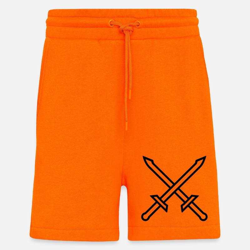 Deux épées - Short bio décontracté fabriqué en UE - SUNSET ORANGE