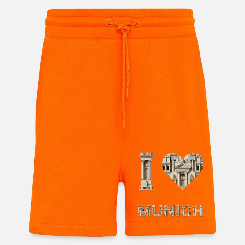 I love Munich – Classical Architecture Love - Shorts - made by SPREAD - SUNSET ORANGE