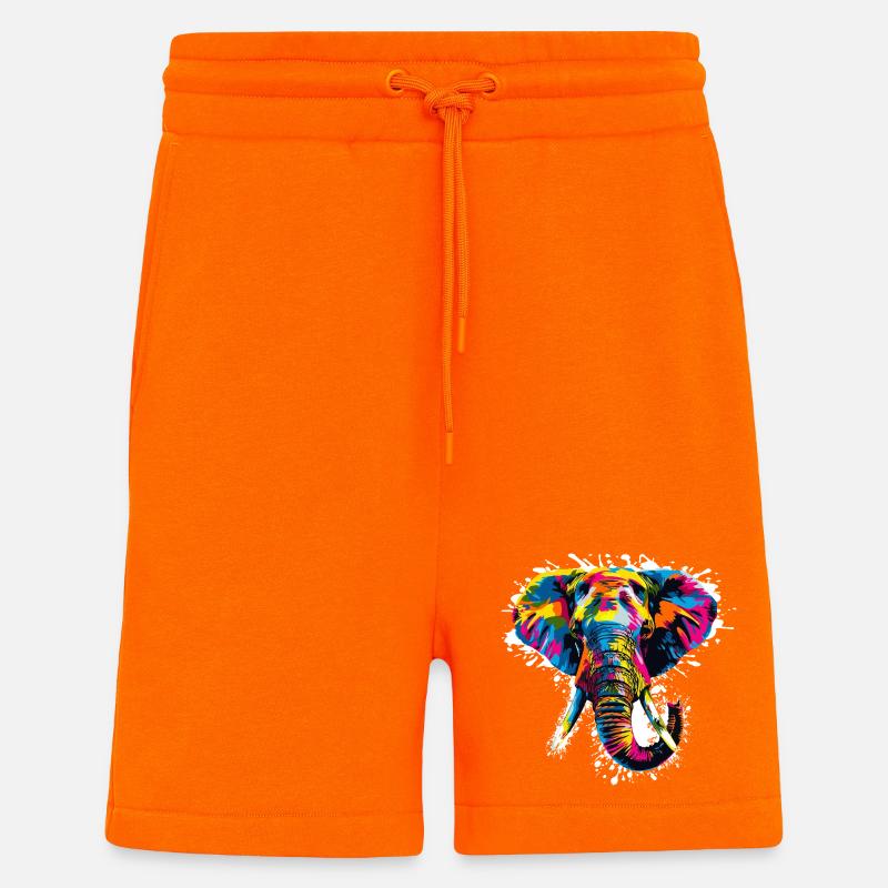 Elefant Art Design - Shorts - made by SPREAD - SUNSET ORANGE